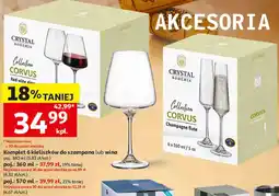 Auchan Crystal Bohemia Komplet 6 kieliszków do szampana lub wina oferta