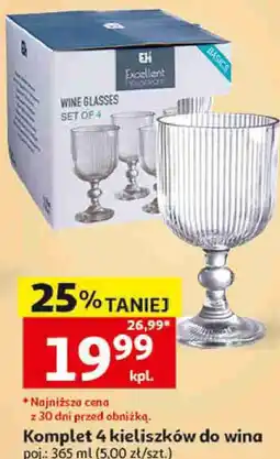Auchan Excellent Houseware Komplet 4 kieliszków do wina oferta