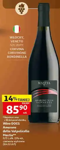 Auchan Wino DOCG Amarone della Valpolicella Mastia oferta
