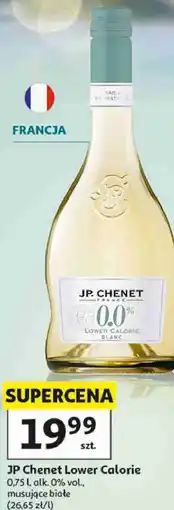 Auchan Wino bezalkoholowe musujące JP. Chenet Lower Calorie 0.0% Blanc oferta