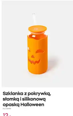 Pepco Szklanka z pokrywką, słomką i silikonową opaską Halloween oferta