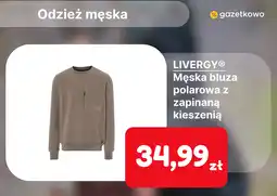 Lidl LIVERGY Męska bluza polarowa z zapinaną kieszenią oferta