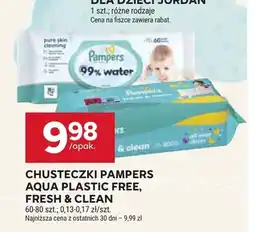 Stokrotka Chusteczki nawilżane Pampers Aqua Plastic Free oferta