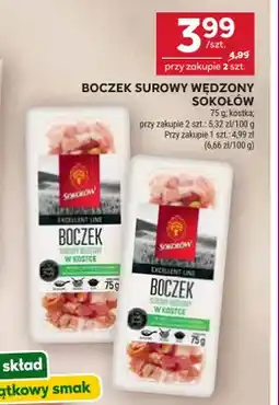 Stokrotka Boczek surowy wędzony w kostce Sokołów oferta