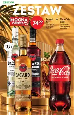 Żabka Zestaw rum Bacardi 0,7 l + napój gazowany Coca-Cola 0,85 oferta