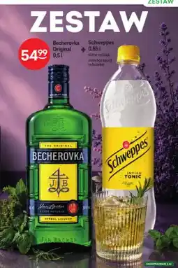 Żabka Zestaw Becherovka Original 0,5 l + Schweppes 0,85 oferta