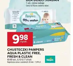 Stokrotka Chusteczki Pampers Aqua Plastic Free oferta