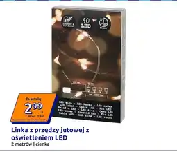 Action Linka z przędzy jutowej z oświetleniem LED 2 metrów cienka oferta