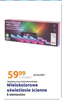 Action Wielokolorowe oświetlenie ścienne 8 elementów oferta