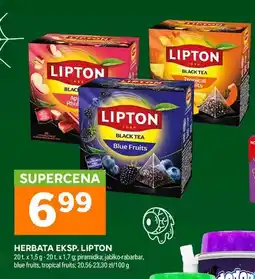 Stokrotka Herbata ekspresowa Lipton piramidka jabłko-rabarbar oferta