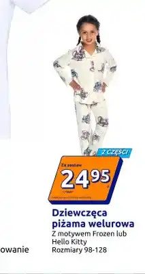 Action Dziewczęca piżama welurowa z motywem Hello Kitty oferta