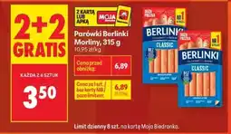 Biedronka Parówki Berlinki Morliny, 315 g oferta