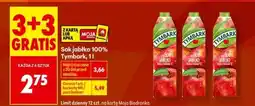 Biedronka Sok jabłko 100% Tymbark, 1 l oferta