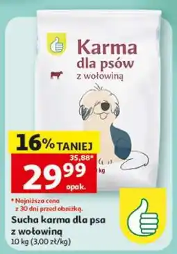 Auchan Sucha karma dla psa z wołowiną oferta