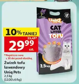 Auchan Żwirek tofu lawendowy Uniq Pets oferta