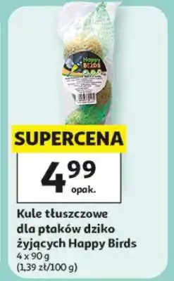 Auchan Kule tłuszczowe dla ptaków dziko żyjących Happy Birds oferta