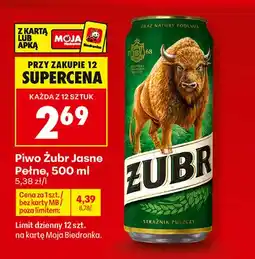 Biedronka Piwo Żubr oferta