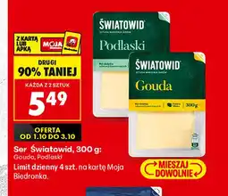 Biedronka Ser gouda w plastrach Światowid oferta