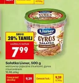 Biedronka Sałatka gyros z kurczakiem Lisner oferta