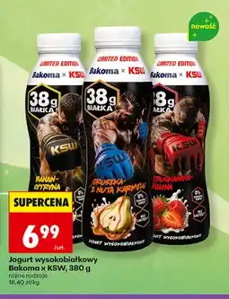 Biedronka Jogurt wysokobiałkowy Bakoma x KSW banan-cytryna oferta