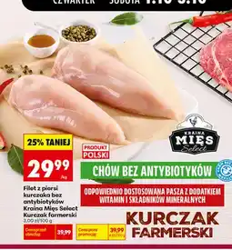 Biedronka Filet z piersi kurczaka bez antybiotyków Kraina Mięs Select Kurczak farmerski oferta