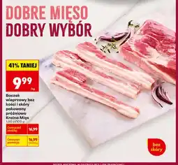Biedronka Boczek wieprzowy bez kości i skóry pakowany próżniowo Kraina Mięs oferta