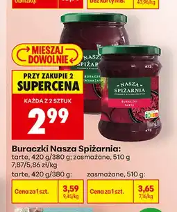 Biedronka Buraczki tarte Nasza Spiżarnia oferta