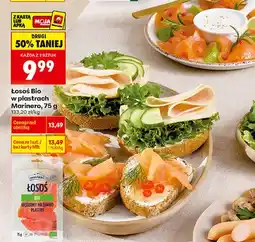 Biedronka Łosoś bio w plastrach Marinero oferta
