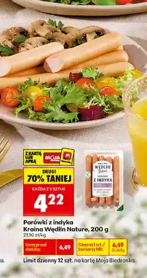 Biedronka Parówki z indyka Kraina Wędlin Nature oferta
