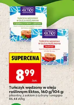 Biedronka Tuńczyk wędzony w oleju roślinnym Ektos pikantny oferta