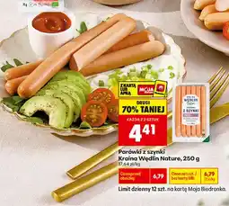Biedronka Parówki z szynki Kraina Wędlin Nature oferta