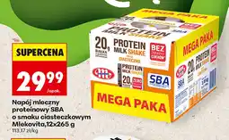 Biedronka Napój mleczny proteinowy SBA o smaku ciasteczkowym 12-pak Mlekovita oferta