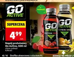 Biedronka Napój proteinowy Go Active o smaku waniliowego ciasteczka oferta