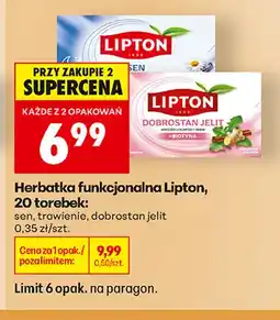 Biedronka Herbatka funkcjonalna Lipton sen oferta