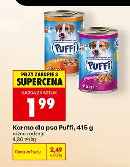 Biedronka Karma dla psa Puffi z indykiem oferta