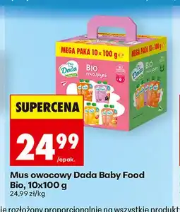 Biedronka Mus owocowy Dada Baby Food Bio 10-pak oferta