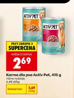 Biedronka Karma dla psa Activ Pet z wołowiną oferta