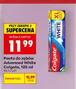 Biedronka Pasta do zębów Advanced White Colgate oferta