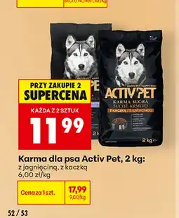 Biedronka Karma dla psa Activ Pet z jagnięciną oferta