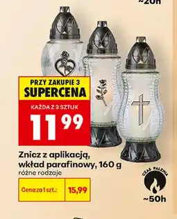Biedronka Znicz z aplikacją wkład parafinowy oferta