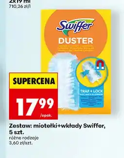 Biedronka Zestaw miotełki+wkłady Swiffer oferta