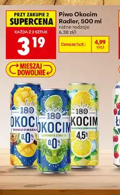 Biedronka Piwo bezalkoholowe Okocim Radler limonka z miętą oferta