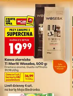 Biedronka Kawa ziarnista Ti Meriti Gusto raffinato Woseba oferta
