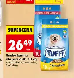Biedronka Sucha karma dla psa Puffi z wołowiną oferta