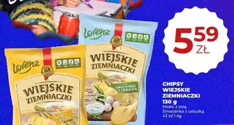 Chipsy Wiejskie Ziemniaczki śmietanka z cebulką Lorenz