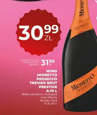 Duży Ben Wino musujące Mionetto Prosecco Treviso Brut Prestige oferta