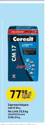 Castorama Zaprawa klejąca Cm 17 Pro No Limit Ceresit oferta
