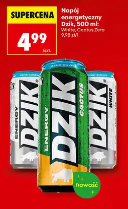 Biedronka Napój energetyczny Dzik White, Cactus Zero oferta
