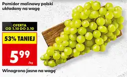 Biedronka Winogrono jasne na wagę oferta