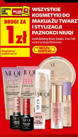 Biedronka Wszystkie kosmetyki do makijażu twarzy i stylizacji paznokci Niuqi oferta